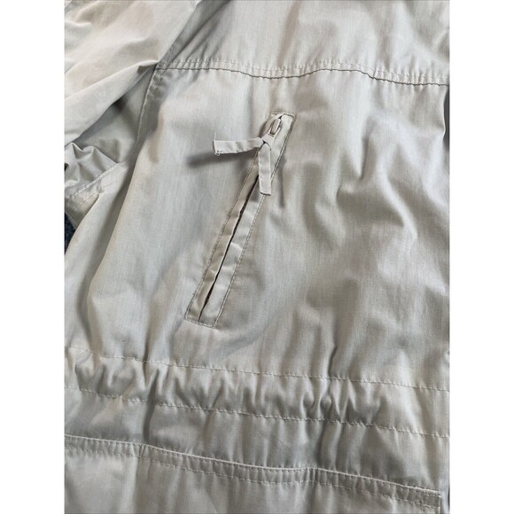 Vintage Trader Bay Chore Jacket Mens Large Beige Windbreaker Pockets Full Zip - Picture 8 of 16